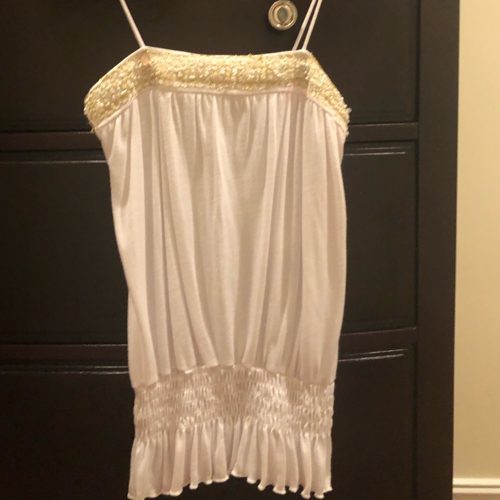Tank top with gold detailing